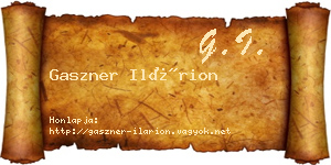 Gaszner Ilárion névjegykártya